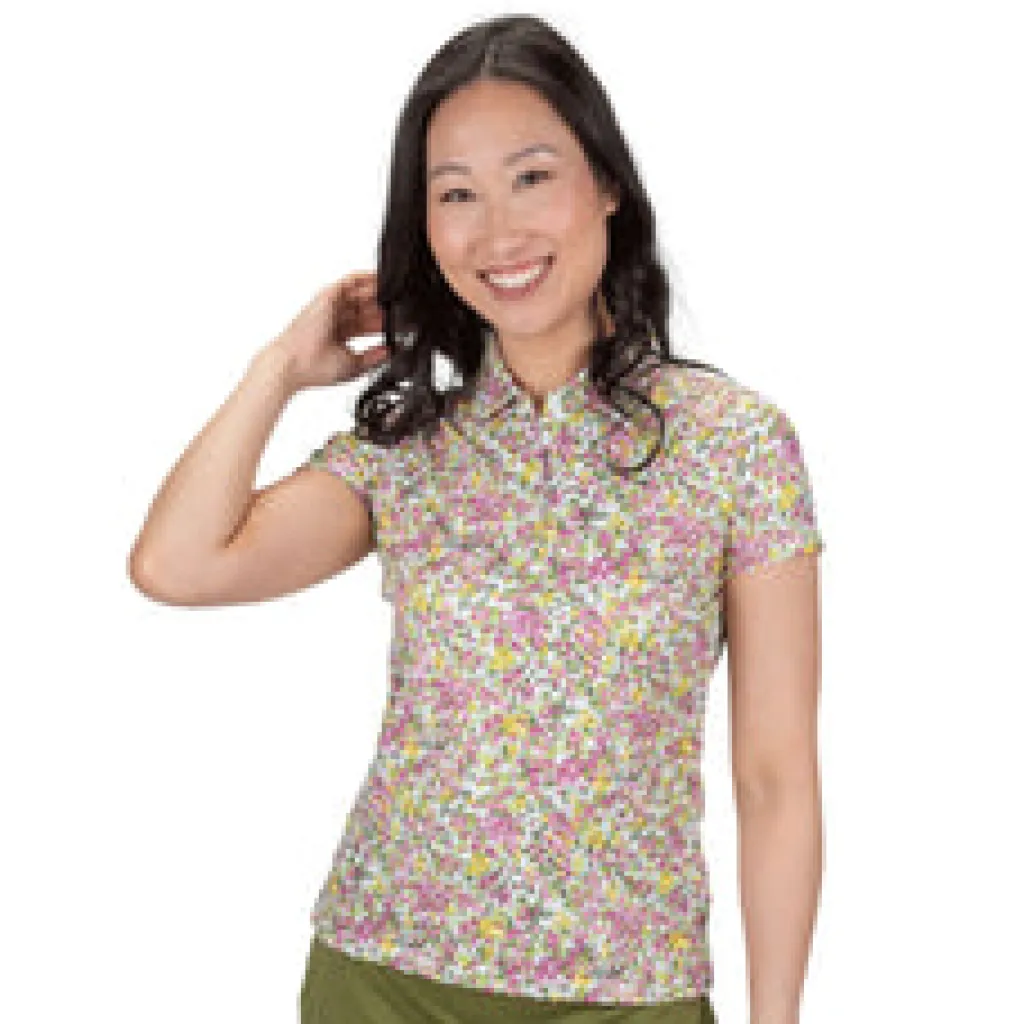 Hot Bloom Short Sleeve Polo Short Sleeve