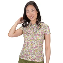 Hot Bloom Short Sleeve Polo Short Sleeve