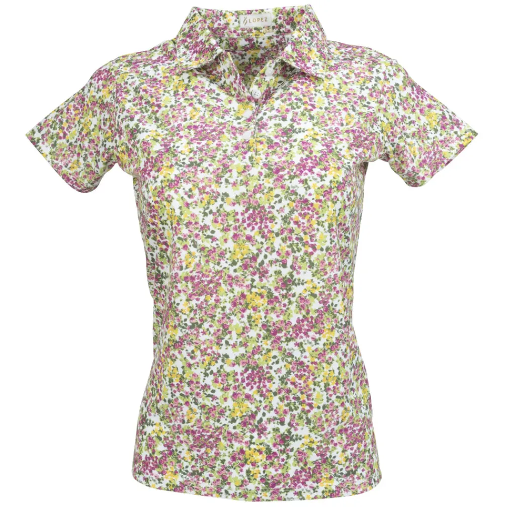Hot Bloom Short Sleeve Polo Short Sleeve