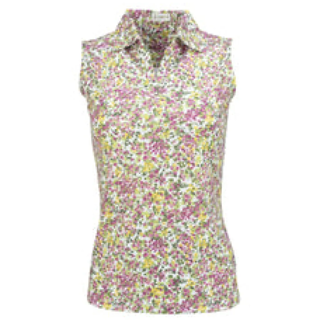 Hot Bloom Sleeveless Polo Sleeveless
