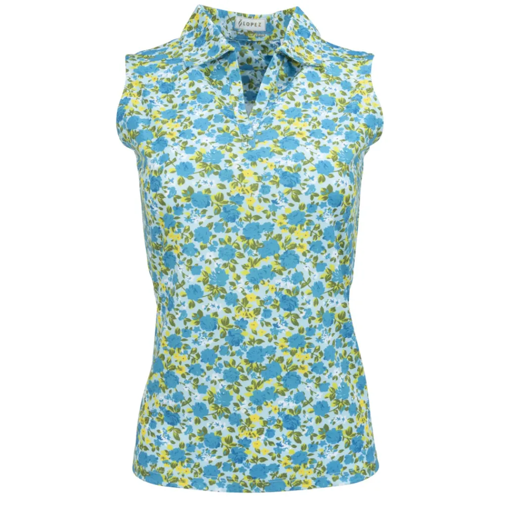 Hot Bloom Sleeveless Polo Sleeveless