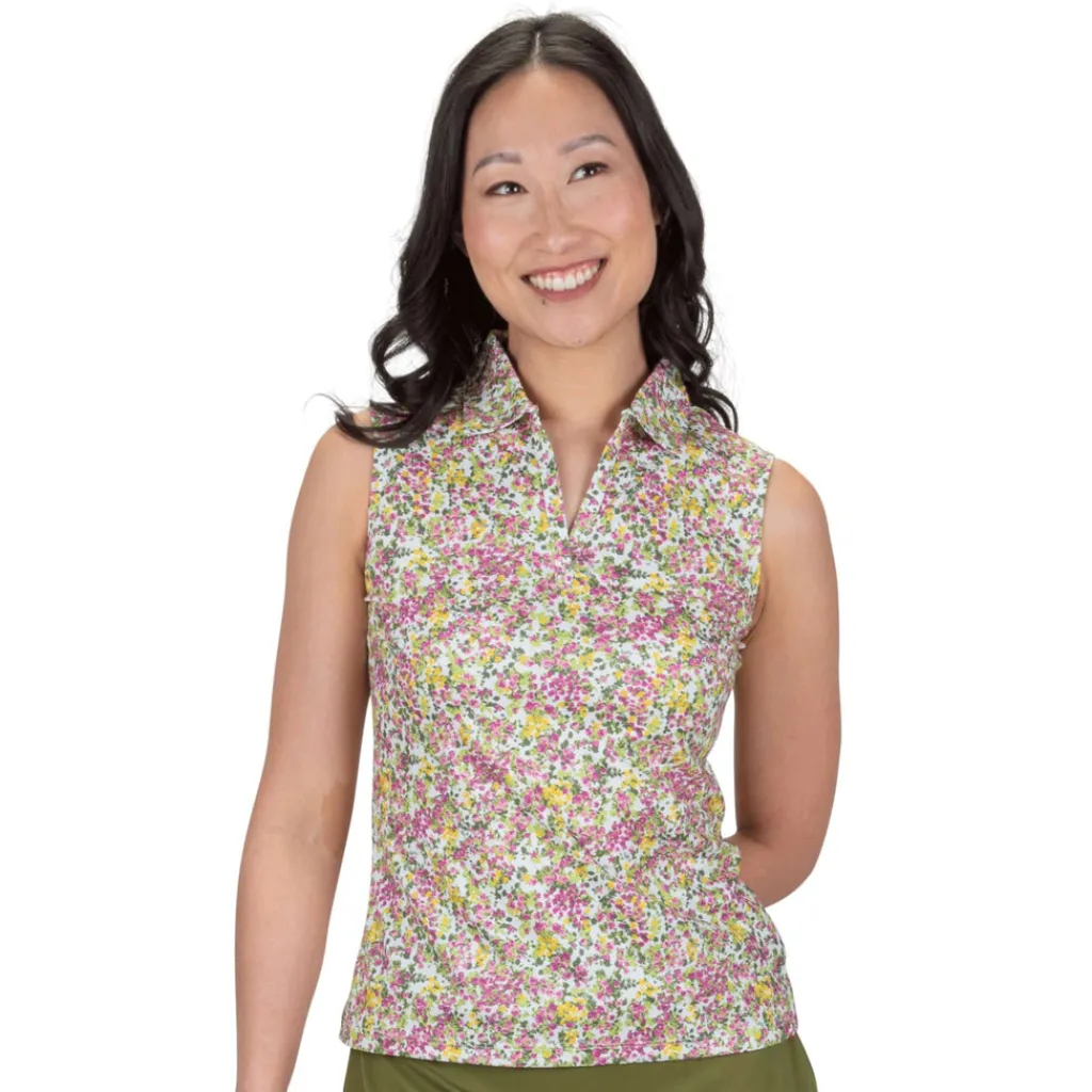 Hot Bloom Sleeveless Polo Sleeveless