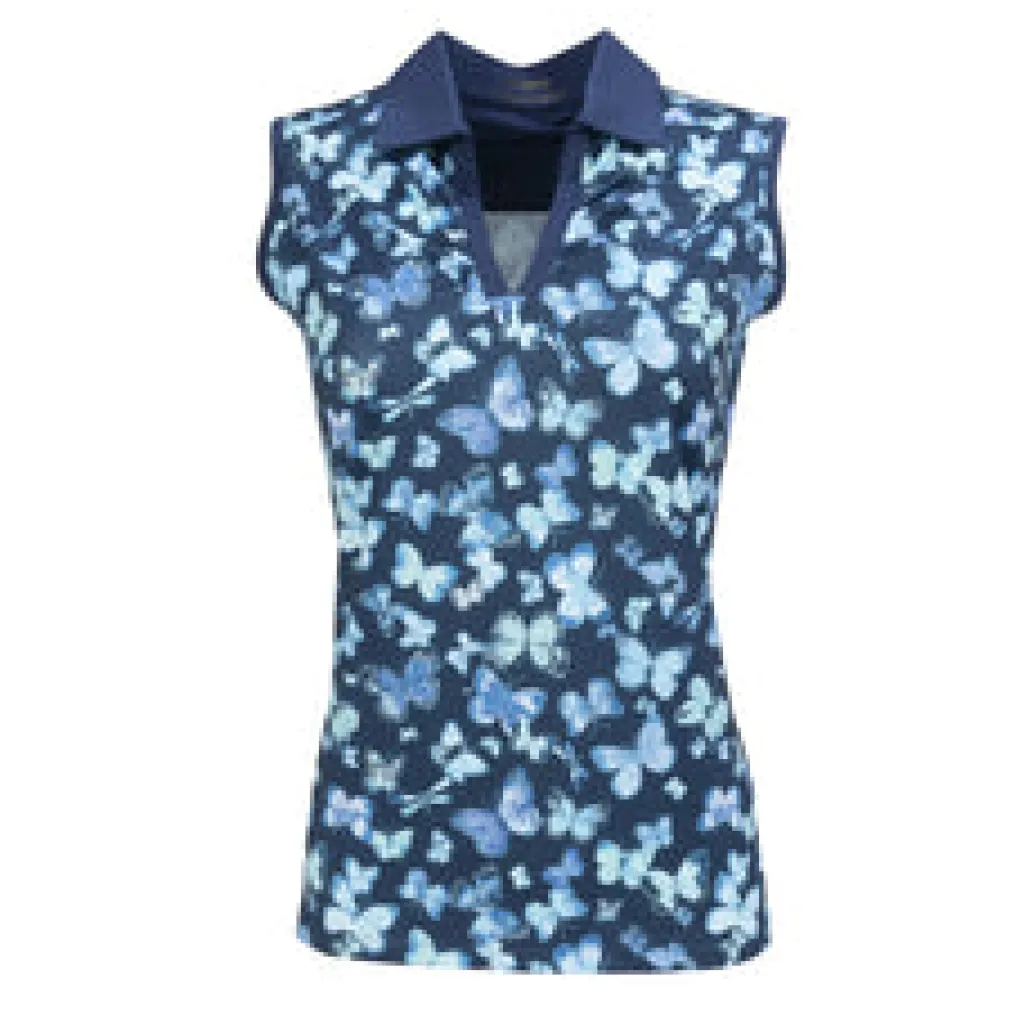 New Butterfly Sleeveless Polo Sleeveless