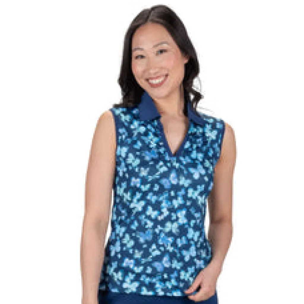 New Butterfly Sleeveless Polo Sleeveless