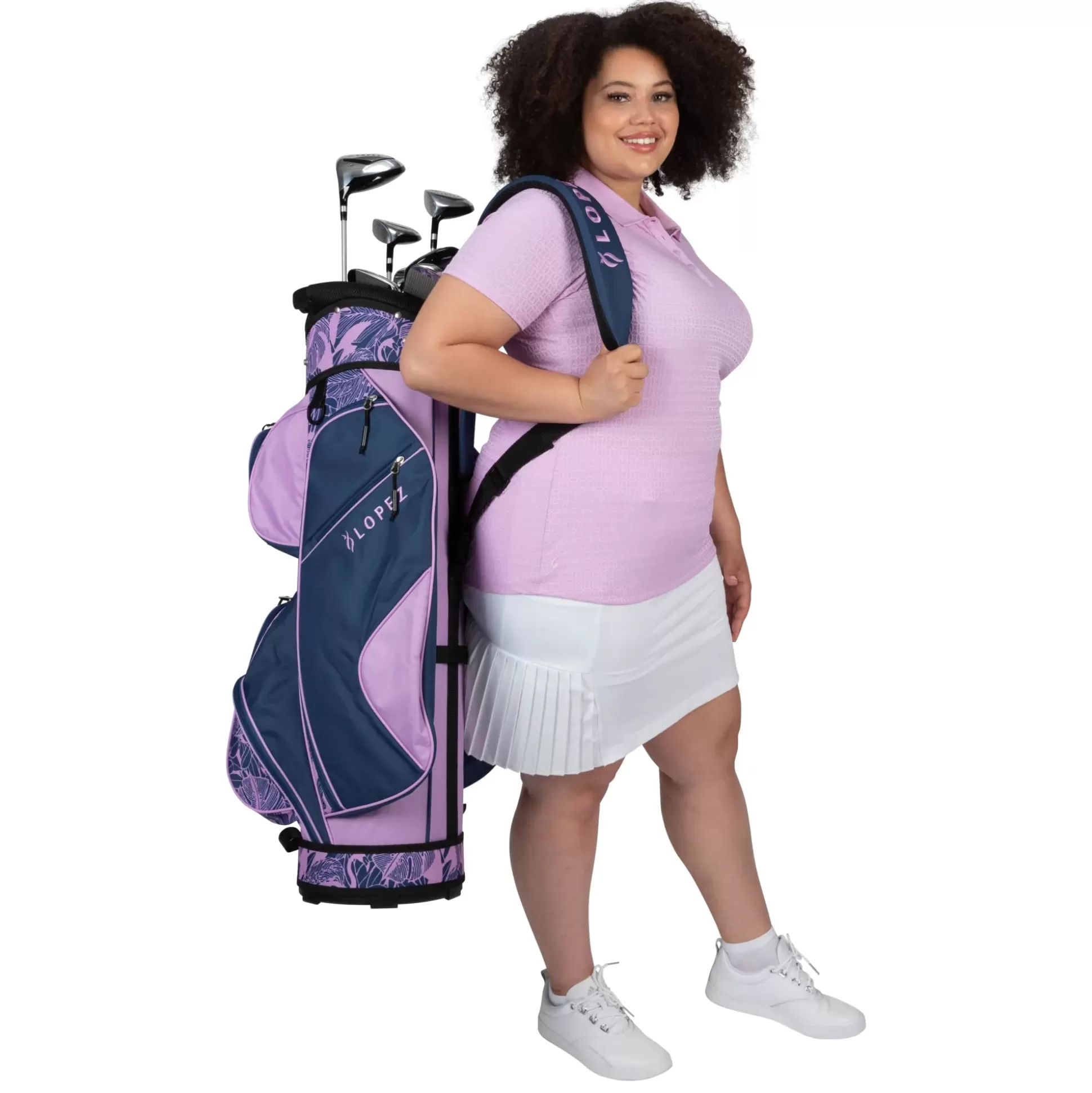 GOLF CLUB PACKAGE SETS^Nancy Lopez Ashley 18-Piece Cart Bag Package Set Lush