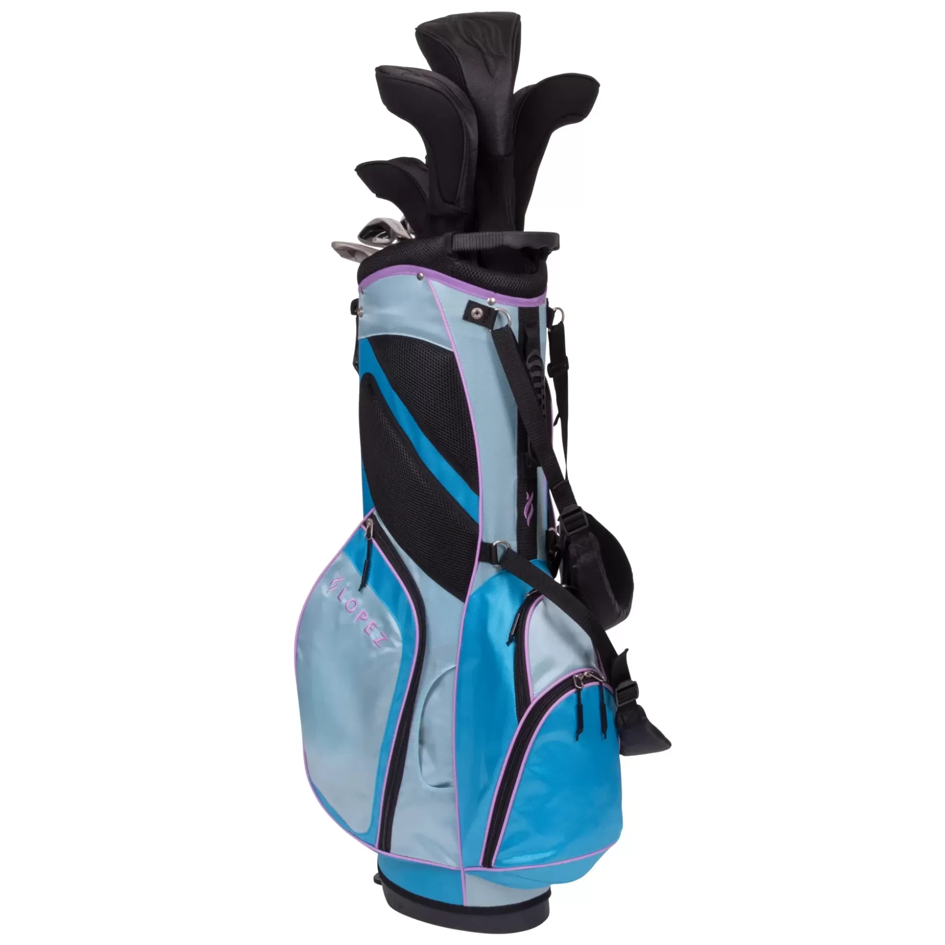 GOLF CLUB PACKAGE SETS^Nancy Lopez Ashley 18-Piece Stand Bag Package Set Blue/Lilac