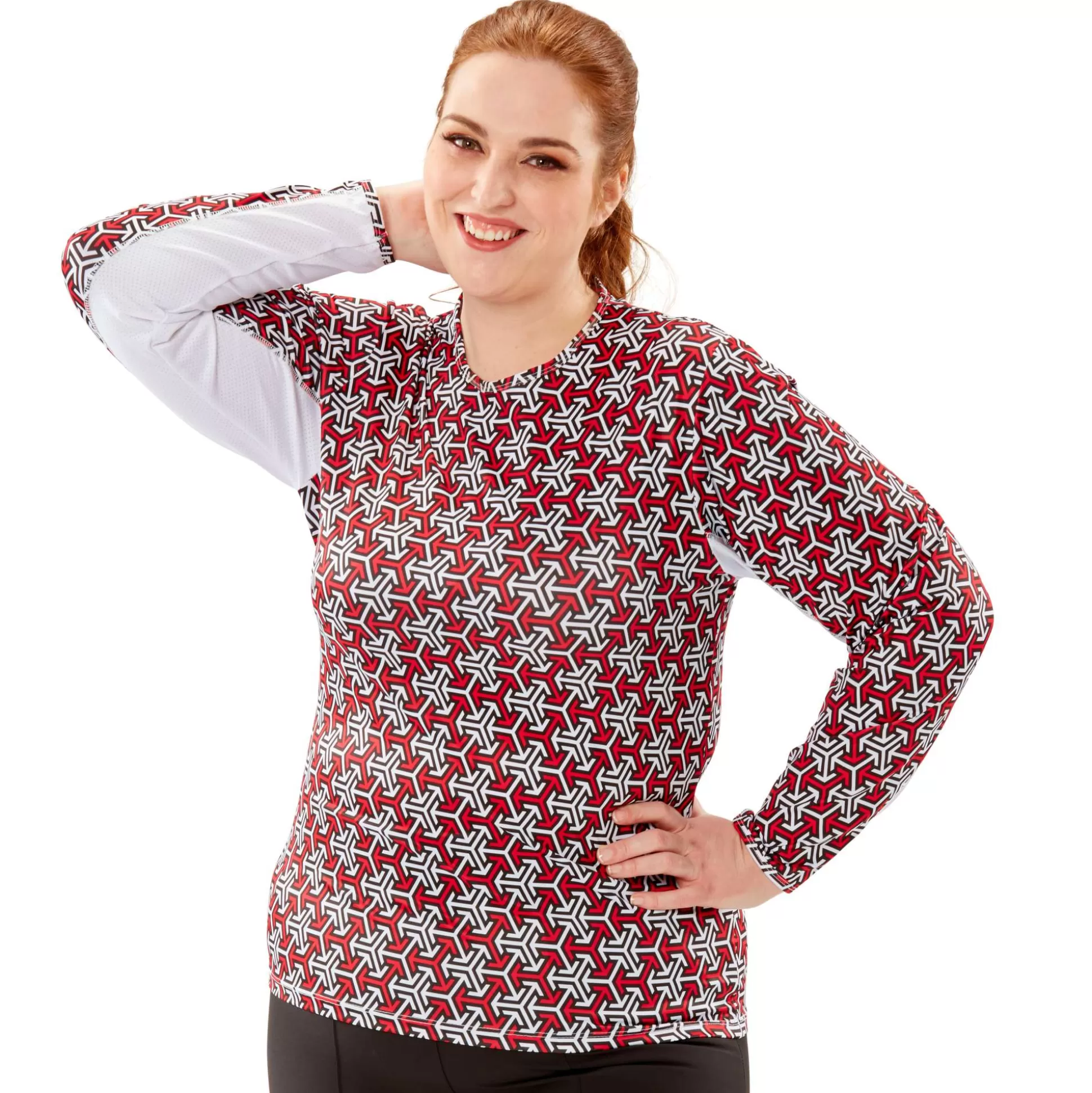 ASPIRATION^Nancy Lopez Aspiration Long Sleeve Plus Prints