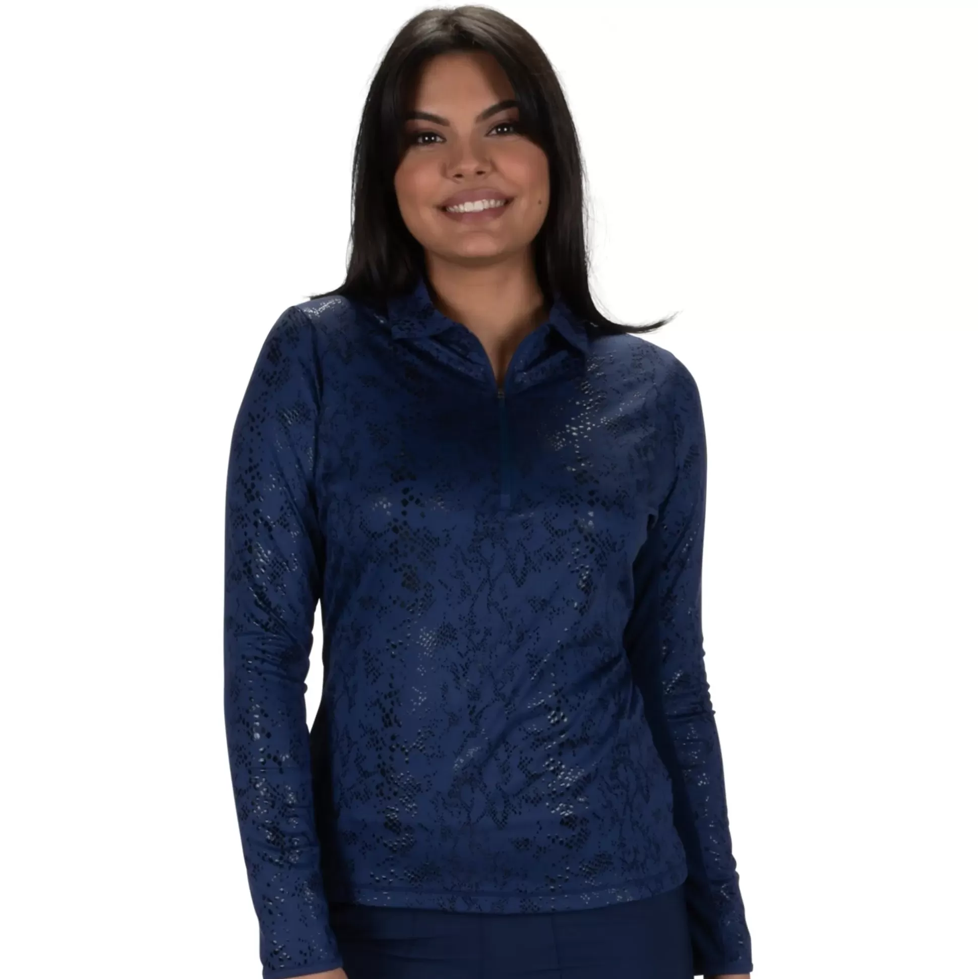 LONG SLEEVE^Nancy Lopez Balance Long Sleeve Sizzle Polo