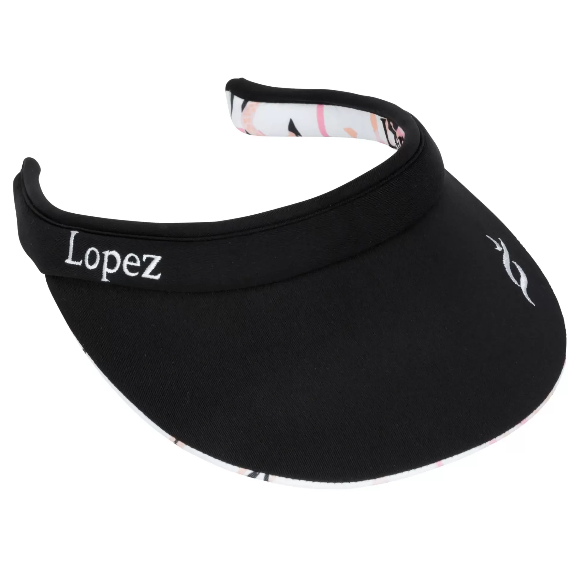 HATS & VISORS^Nancy Lopez Flamingo Reverse Clip Visor White / Black Multi (Flamingo Print)