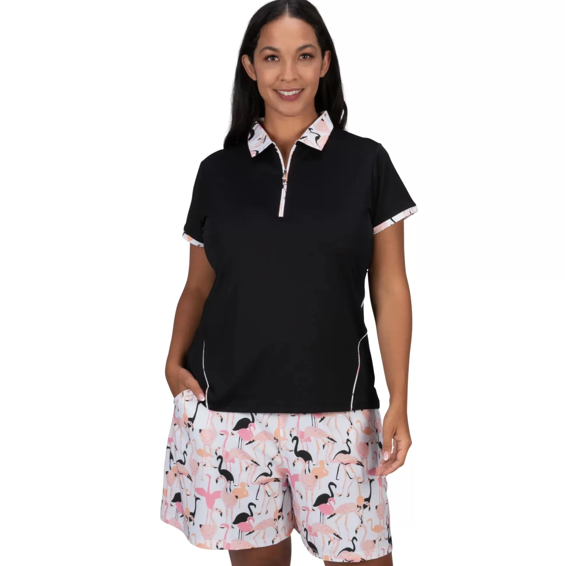 SHORT SLEEVE^Nancy Lopez Folly Short Sleeve Polo Plus