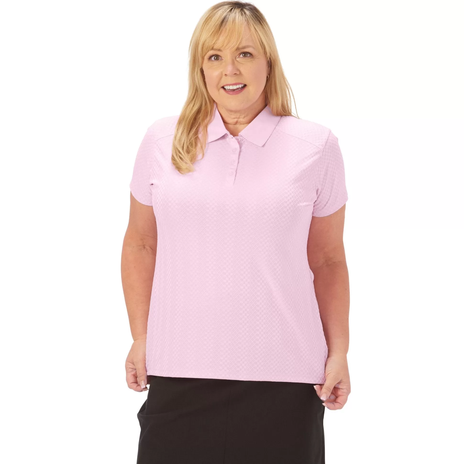 SHORT SLEEVE^Nancy Lopez Grace Short Sleeve Polo Plus