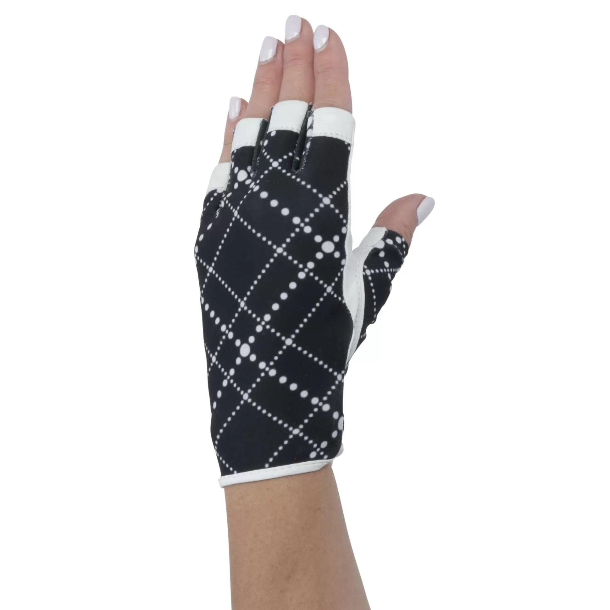 GLOVES^Nancy Lopez Half Finger Juicy Plaid Glove