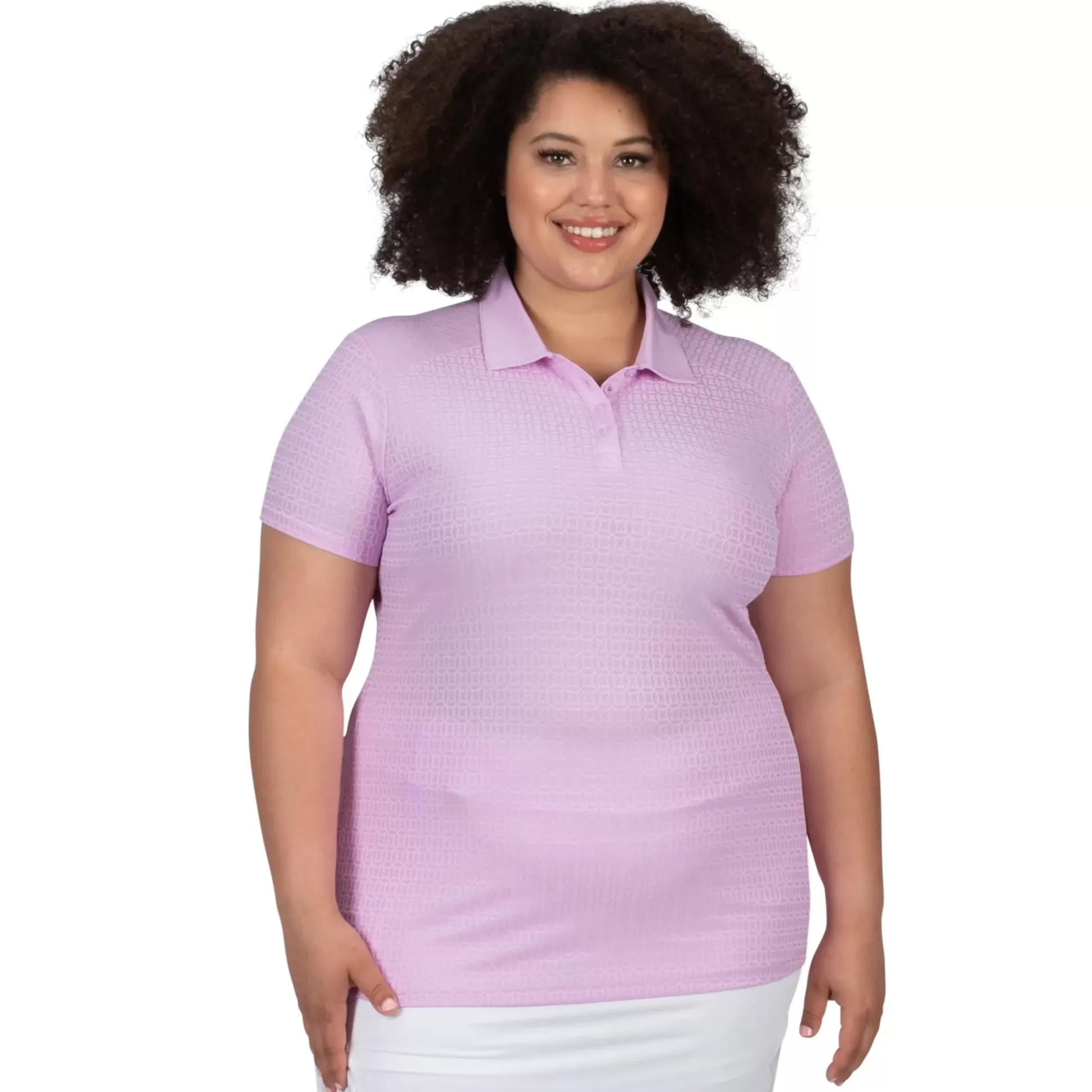 SHORT SLEEVE^Nancy Lopez Journey Short Sleeve Polo Plus