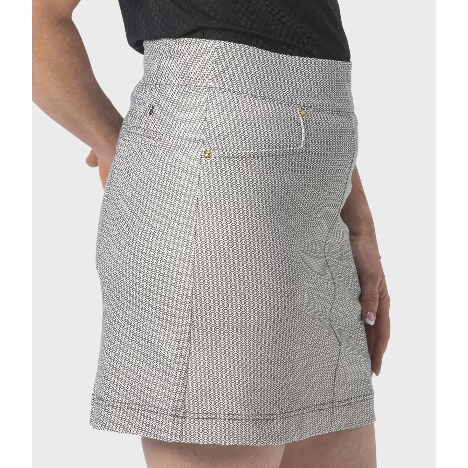 SKORTS^Nancy Lopez Lace Print Pully Skort White/Black