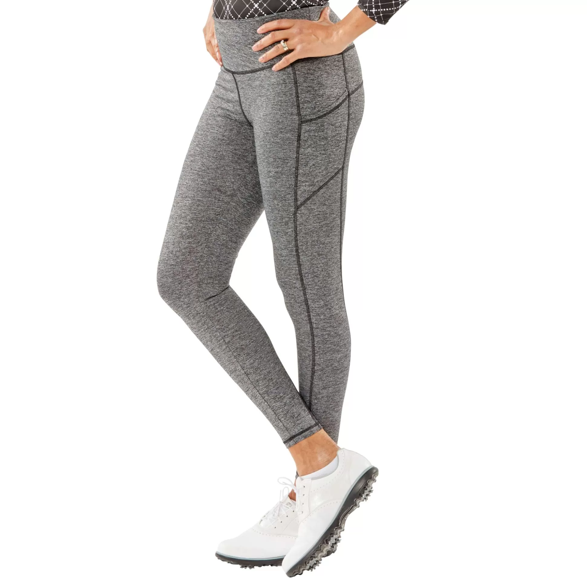 PANTS / LEGGINGS^Nancy Lopez Power Legging Black Heather