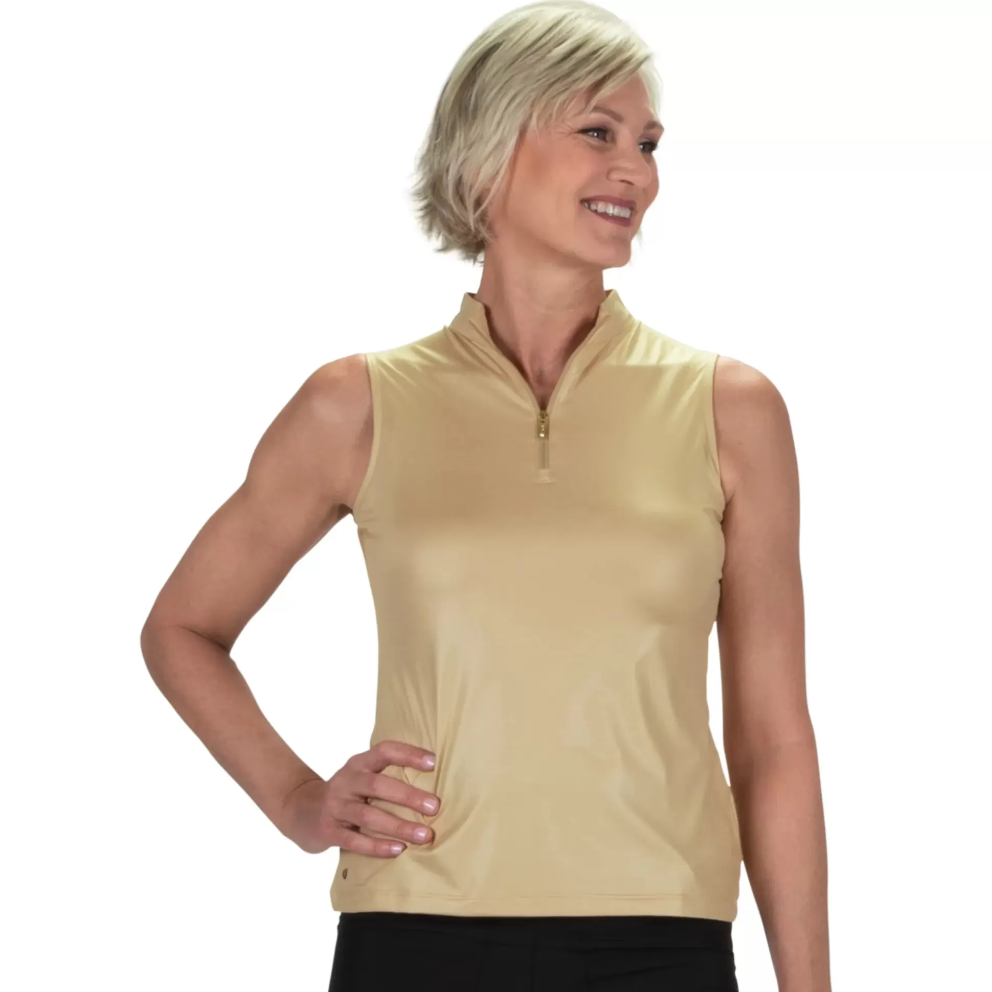 SLEEVELESS^Nancy Lopez Shine Sleeveless Polo