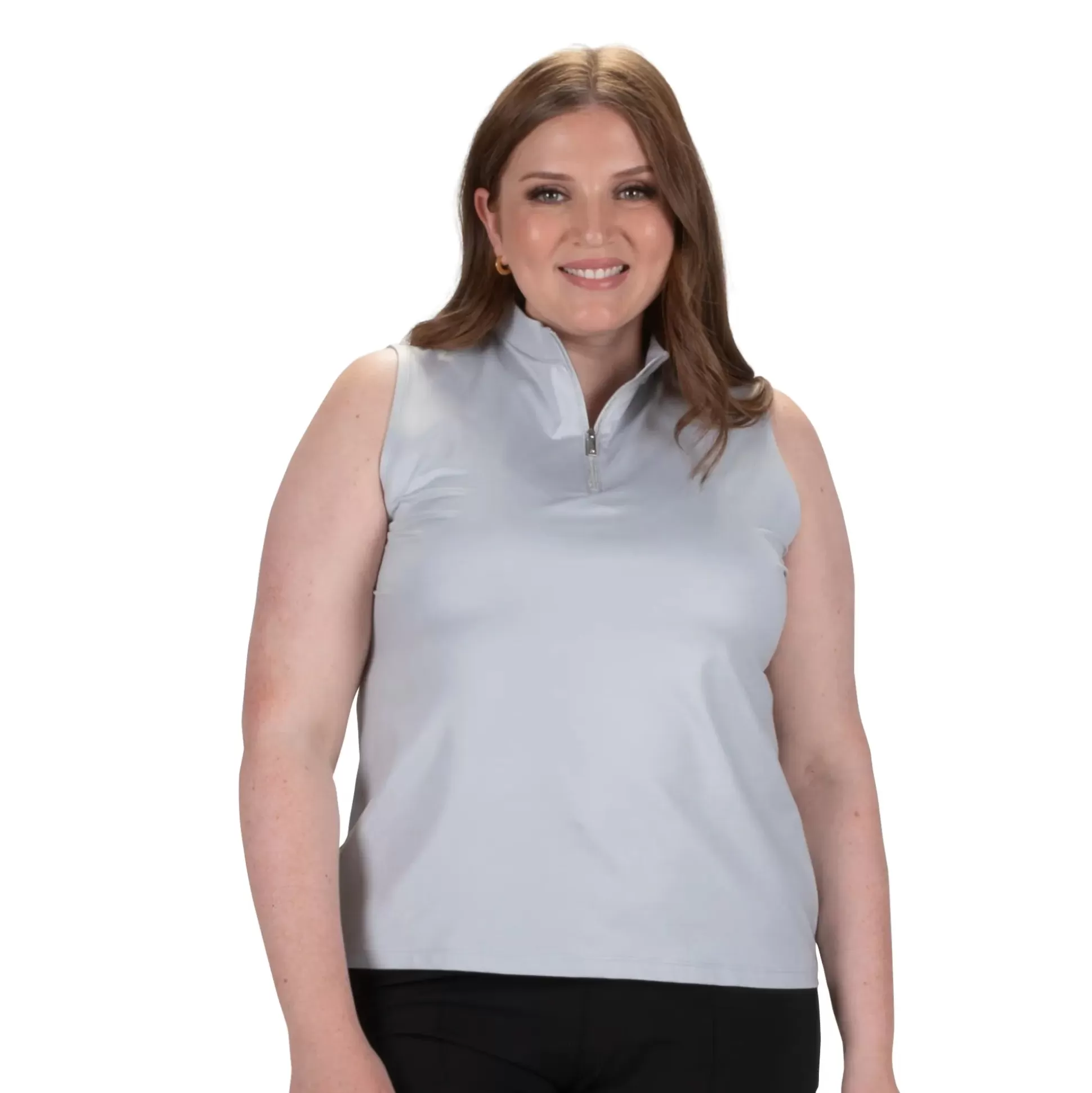 SLEEVELESS^Nancy Lopez Shine Sleeveless Polo Plus