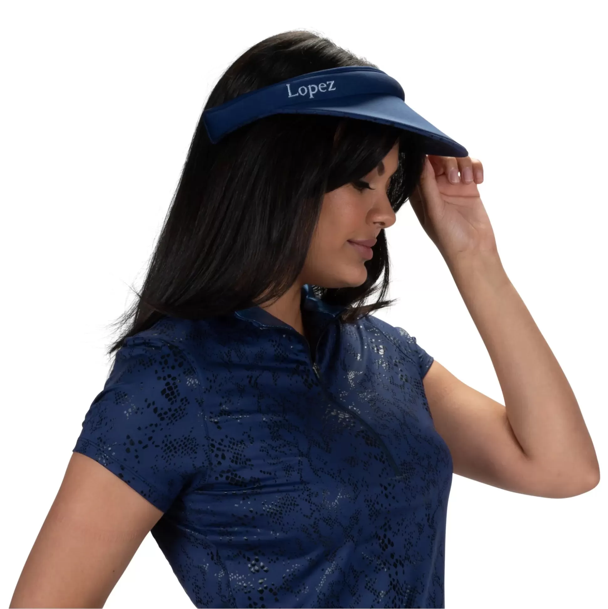 HATS & VISORS^Nancy Lopez Sizzle Reverse Clip Visor